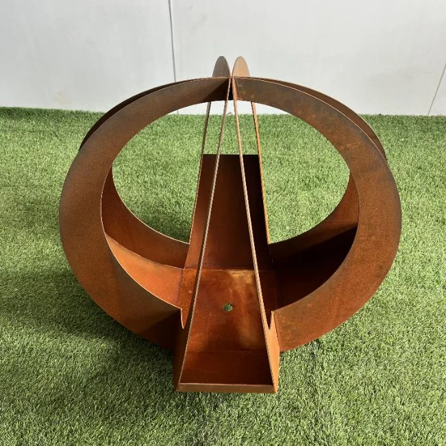 New Design Garden Outdoor Metal Flower Pot Artistic Corten Steel Planter