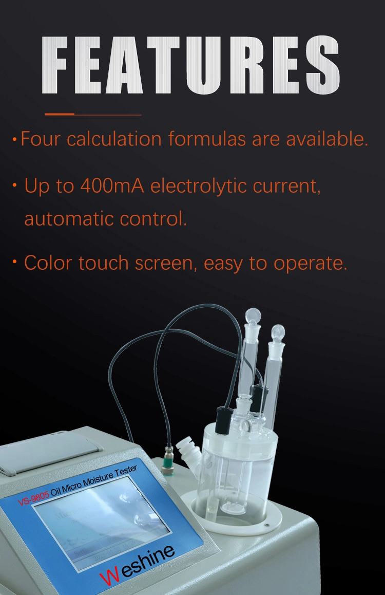 Automatic Karl Fischer trace analyzer moisture content determination tester transformer water in oil analyzer