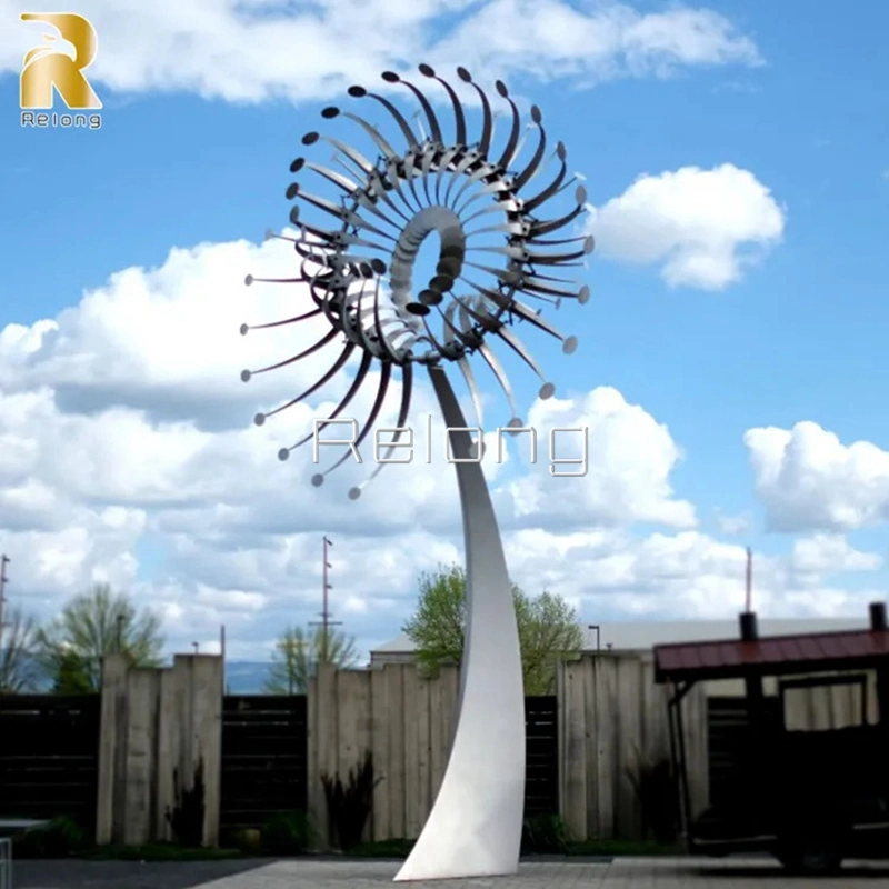 Outdoor Garden Decor Modern Metal Kinetic Wind Sculpture High Quality Metal Stainless Steel Sculpture Supplier