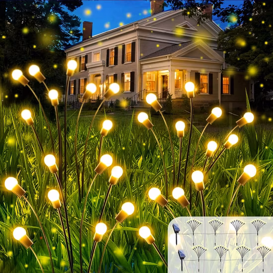 ソーラーホタルライト防水 LED ガーデンライト芝生グラウンドパス装飾 LED 風スイングライト